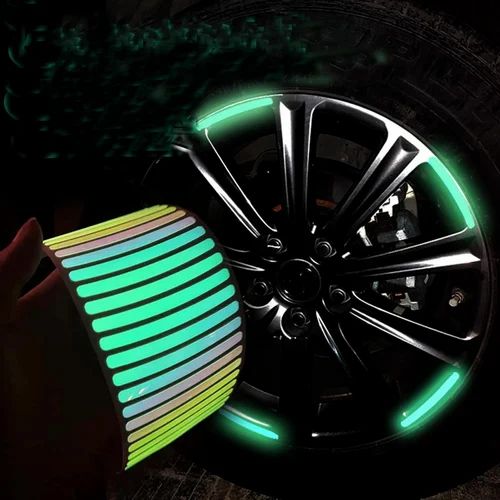 20PCS Reflective Car Wheel Sticker Luminous Car Stickers Wheel Stickers Rim Stickers