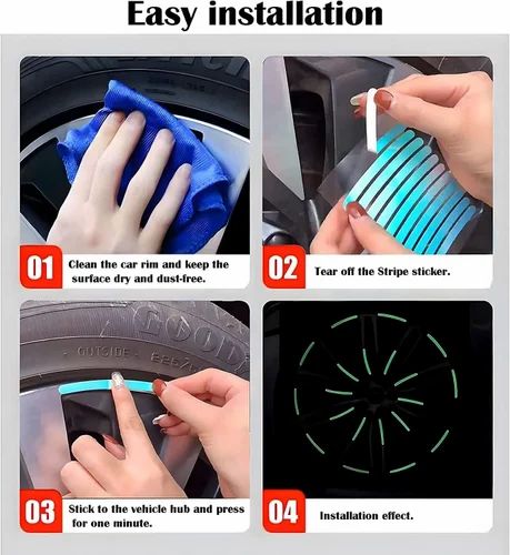 20PCS Reflective Car Wheel Sticker Luminous Car Stickers Wheel Stickers Rim Stickers