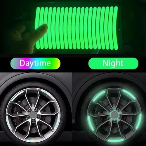 20PCS Reflective Car Wheel Sticker Luminous Car Stickers Wheel Stickers Rim Stickers