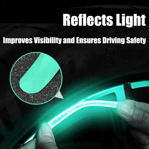 20PCS Reflective Car Wheel Sticker Luminous Car Stickers Wheel Stickers Rim Stickers